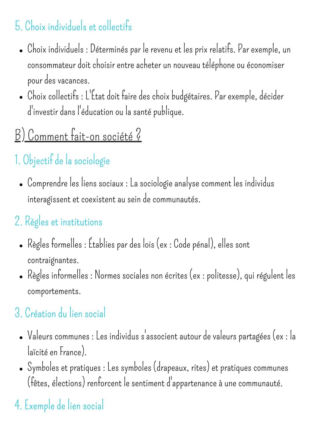 Fiche de Révision: Sciences Économiques et Sociales
(SES)
A) Comment allouer efficacement des ressources rares?
1. Objet d'étude
. La riches