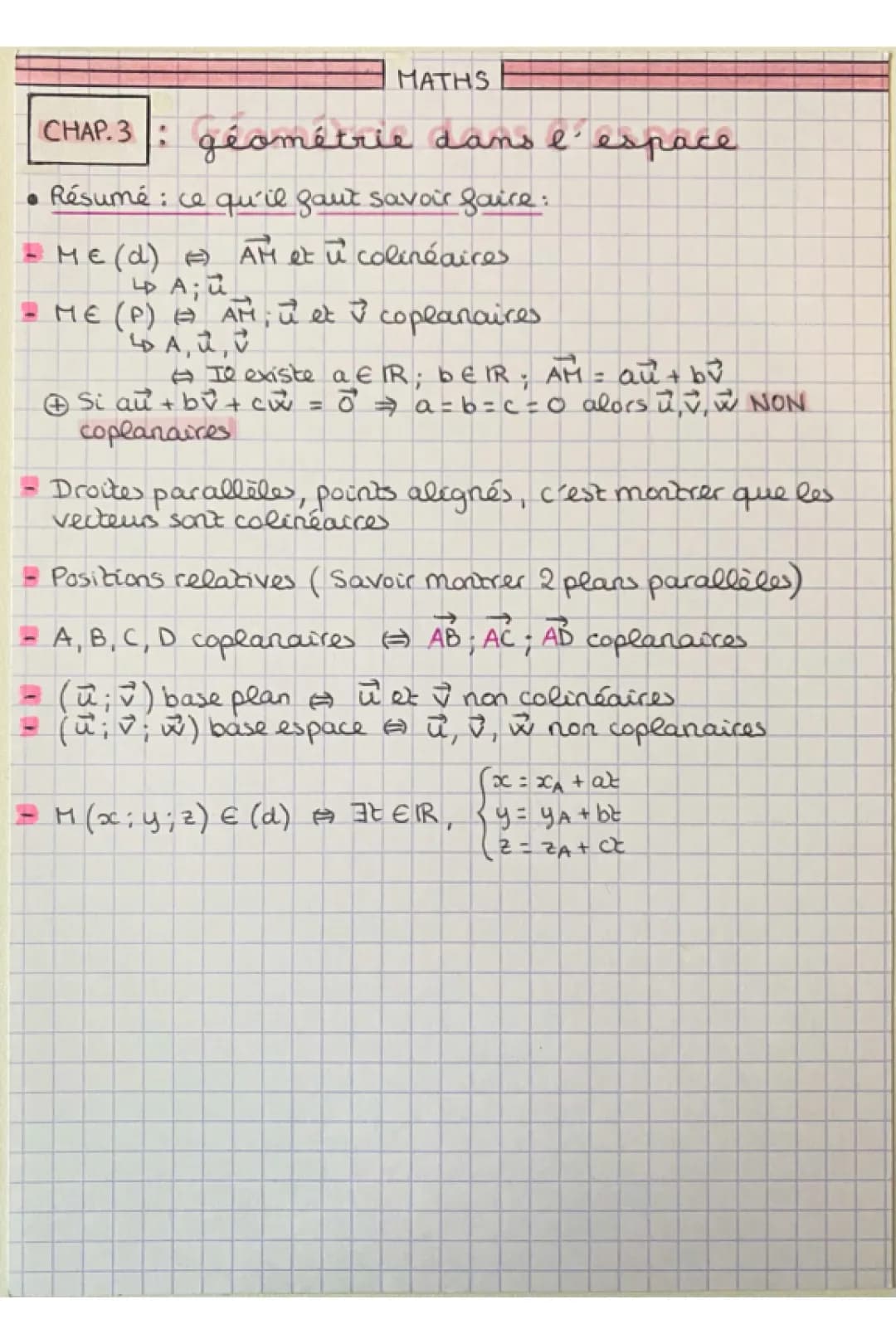 Résumé Géométrie dans l'Espace Terminale S PDF - Cours, Exercices et Formules