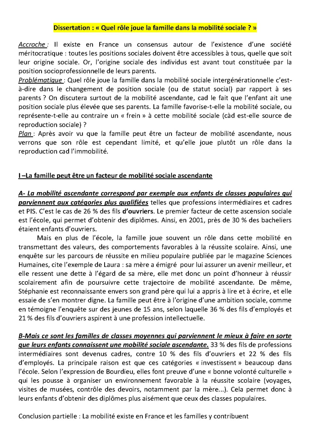 Quel rôle joue la famille dans la mobilité sociale ? Exemples et Explications