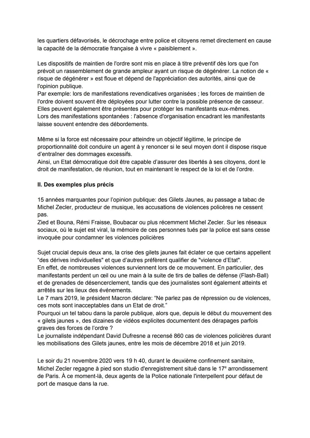 Quel usage de la force policière dans nos démocraties?
"La finalité des polices dans les démocraties ne devrait pas être de faire régner un
