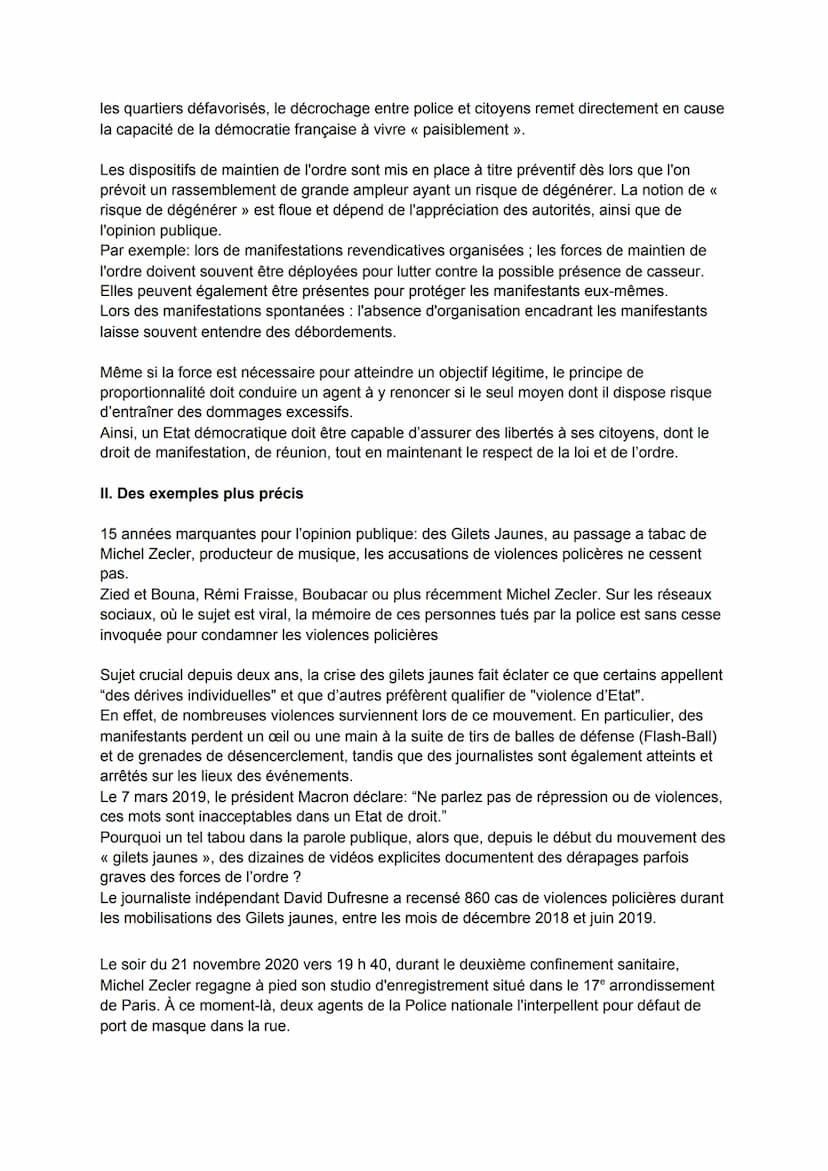 Quel usage de la force policière dans nos démocraties?
"La finalité des polices dans les démocraties ne devrait pas être de faire régner un
