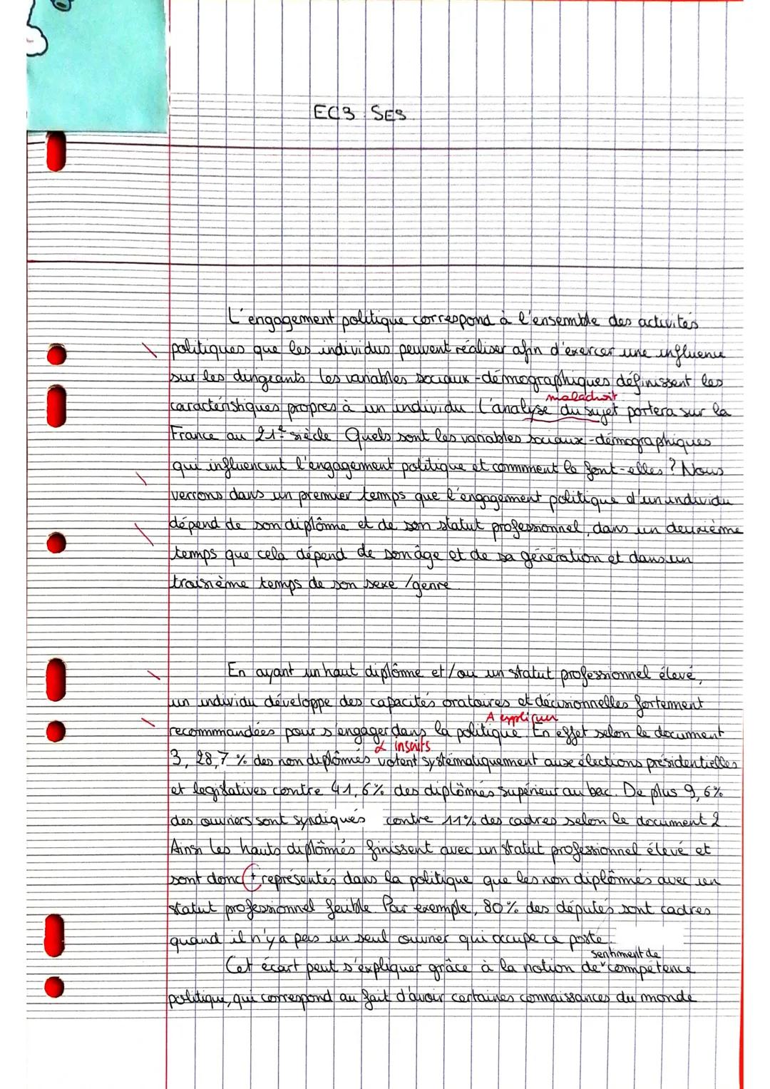 Terminale générale
SES - Epreuve composée - troisième partie (EC3)
Partie 3-Raisonnement s'appuyant sur un dossier documentaire: il est dema