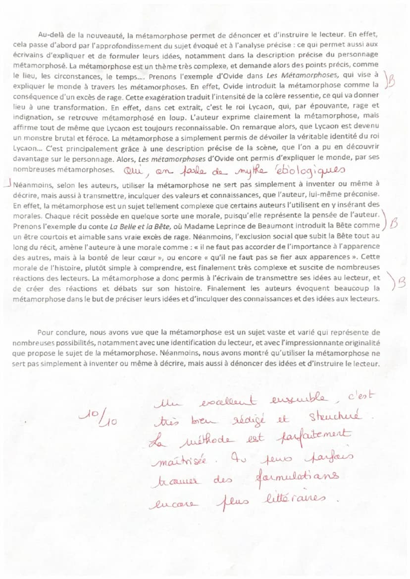 4/5
Bl
inculquer des valeurs et connaissances, que l'auteur, lui-même préconise. Alors, selon moi, les auteurs évoquent la
métamorphose dans