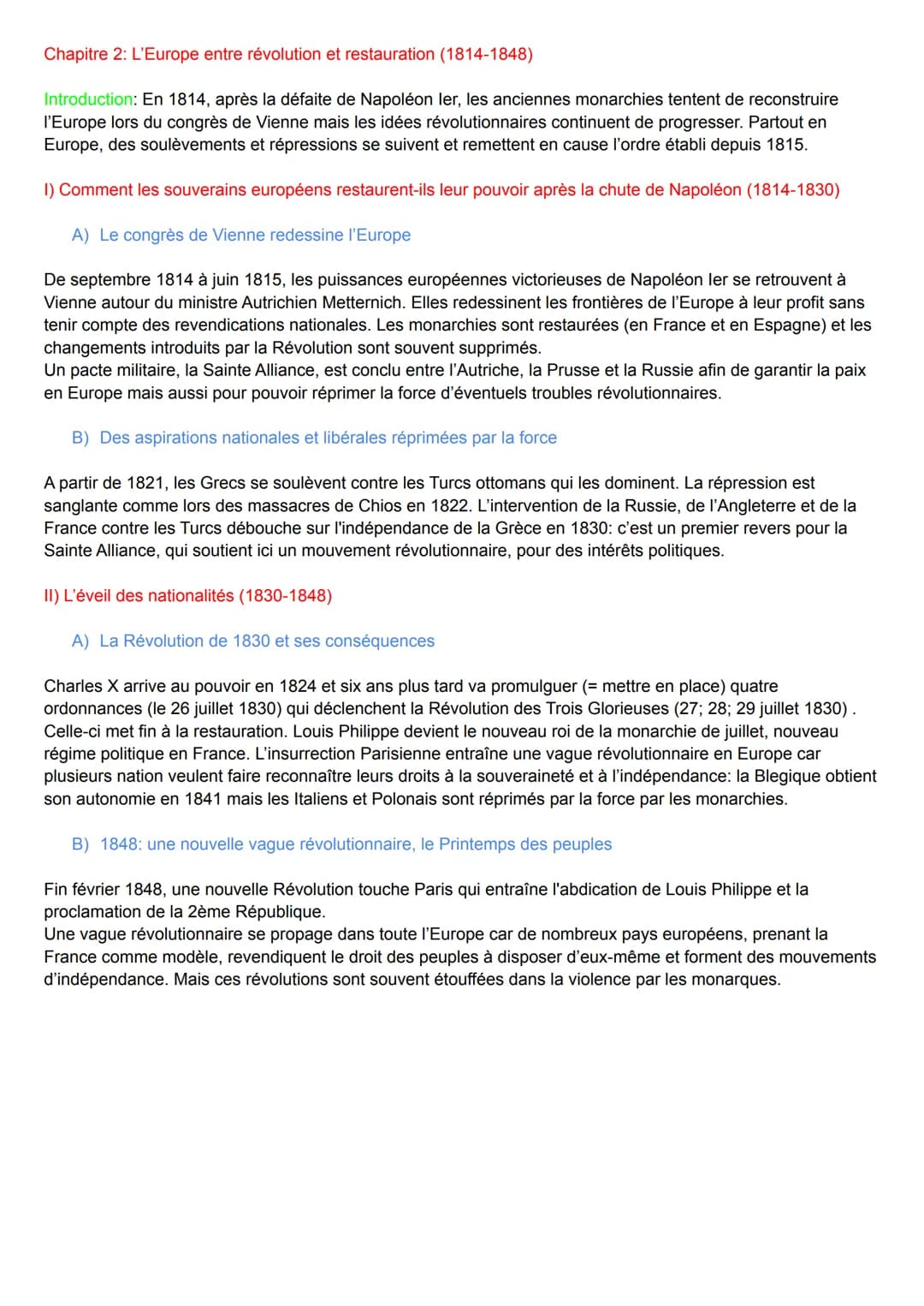 Thème 1 : L'Europe face aux révolutions
Chapitre 1: La Révolution française et l'Empire: une nouvelle conception de la nation
Introduction: 
