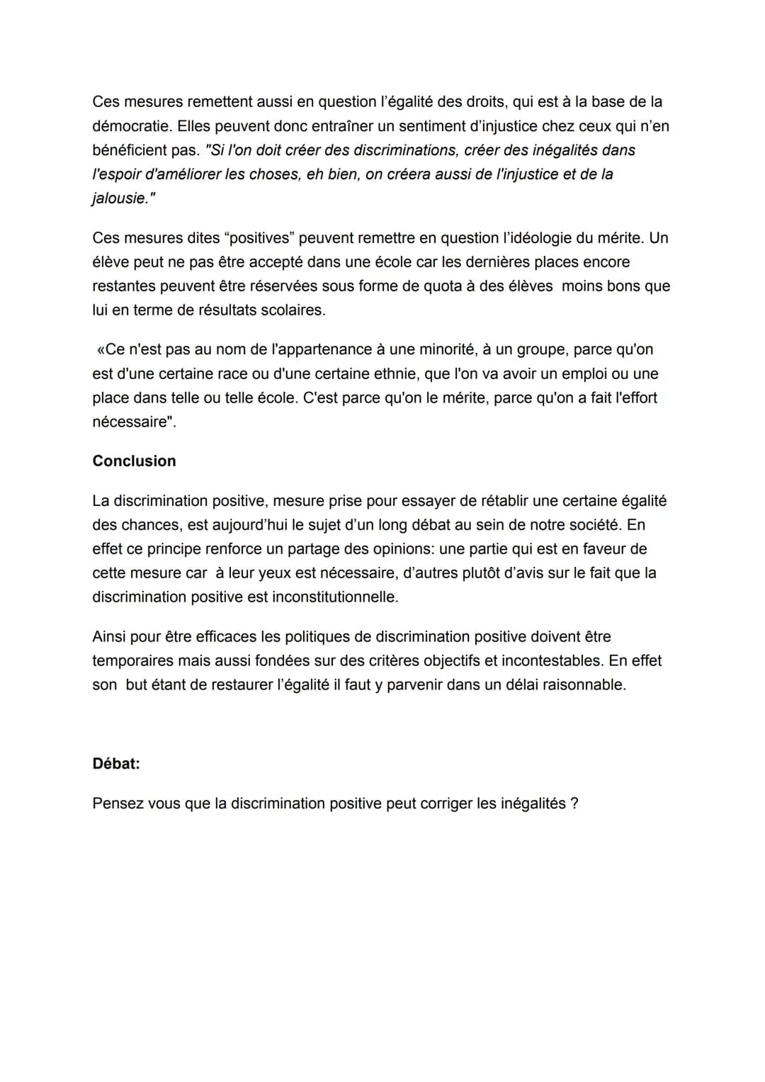 EXPOSE:
Introduction
En France aujourd'hui nous sommes tous égaux en droits, mais seulement en
principe, car dans certaines situations ce n'