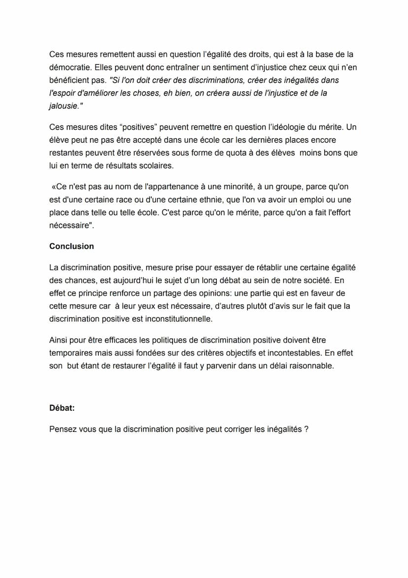 EXPOSE:
Introduction
En France aujourd'hui nous sommes tous égaux en droits, mais seulement en
principe, car dans certaines situations ce n'