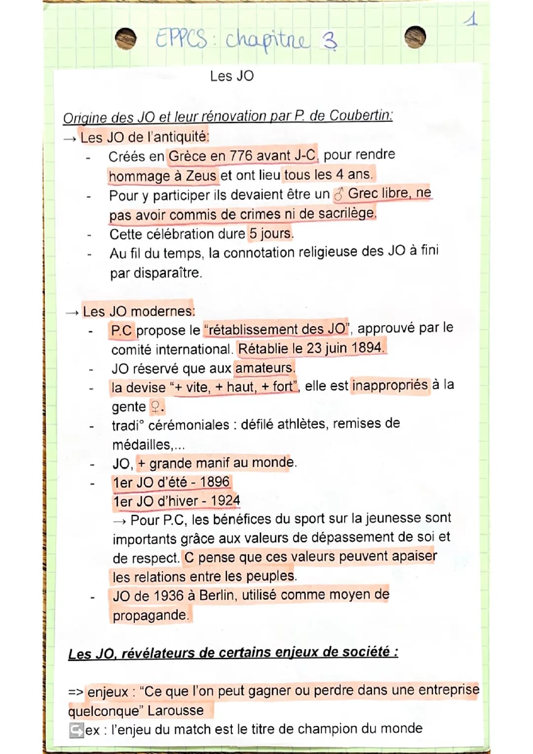 Les Jeux Olympiques 