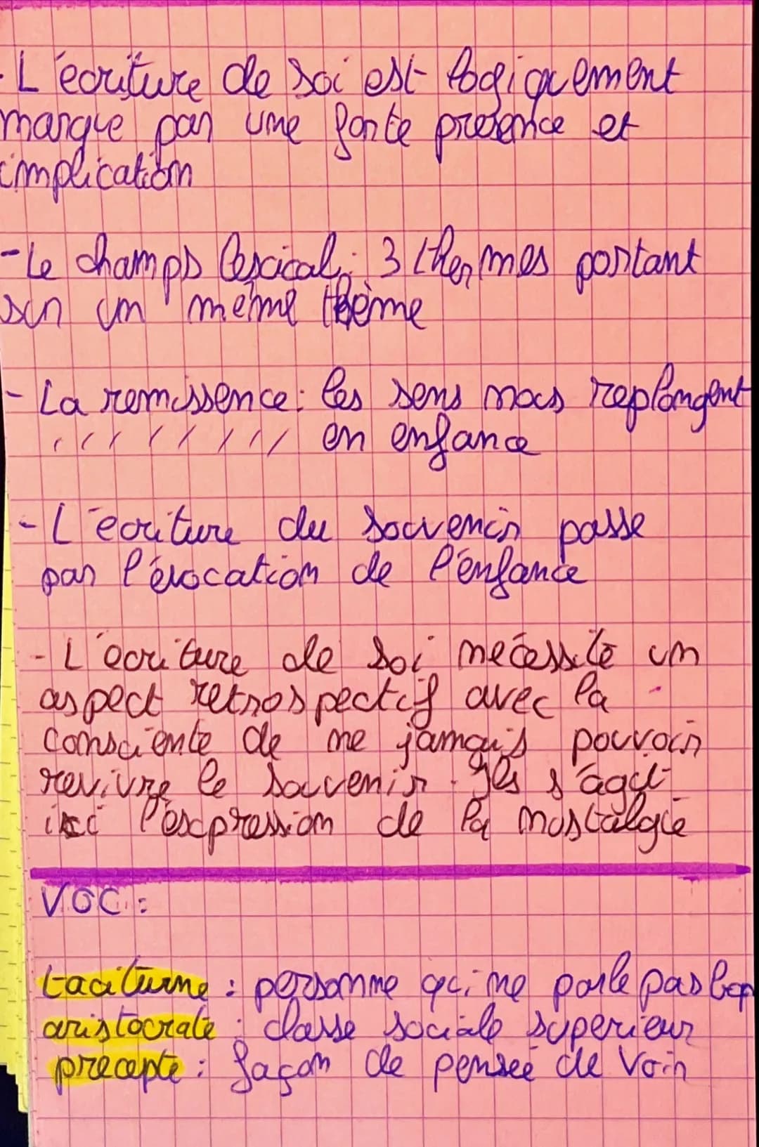 
<p>L'autobiographie est un genre littéraire qui met en avant la vie d'une personne réelle. Elle évoque son existence et reflète les sentime