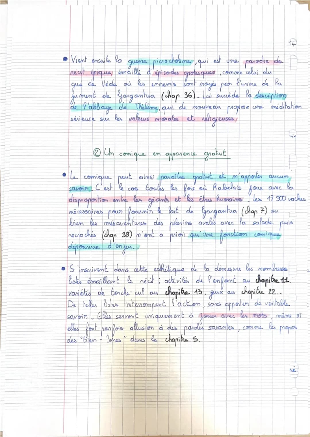 ③ Gargantua cultive l'ambiguïté
pour former l'intelligence du Eecteur
-Em soulignant les limites
des lectures qui cherchent un
savoir tout
B