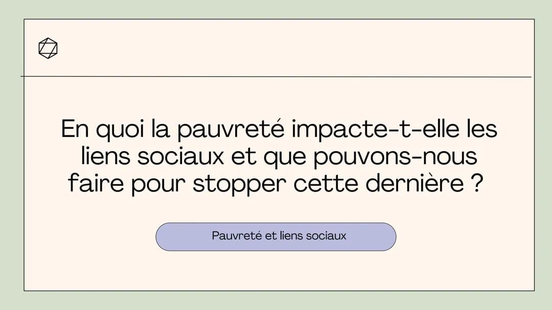 Comprendre l'impact du chômage et de la pauvreté sur le lien social