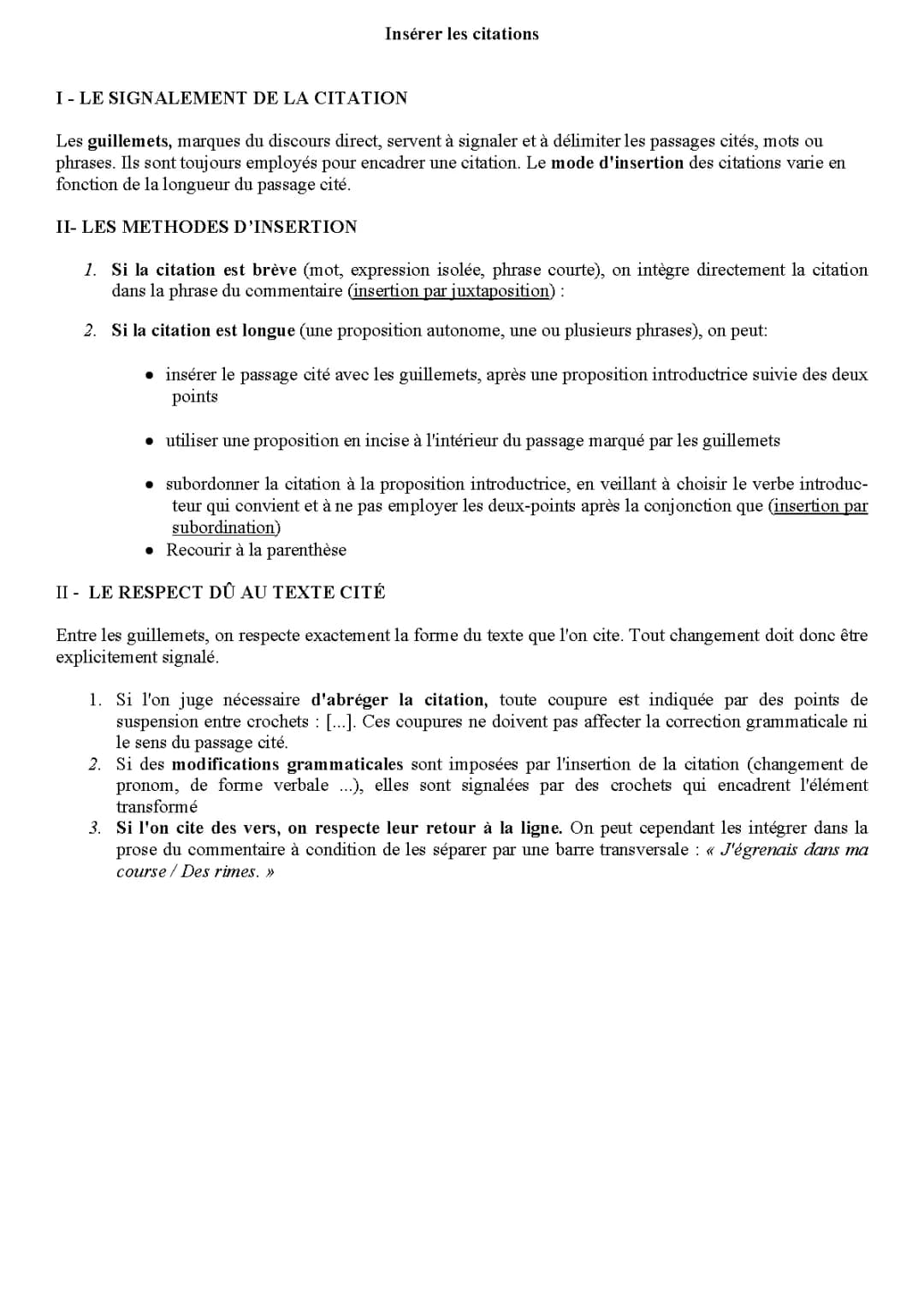 Comment insérer et expliquer des citations dans un texte (exemples et astuces)