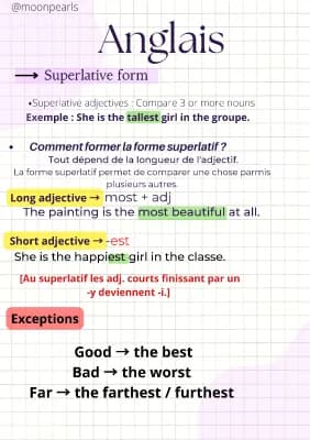 Know Le superlatif - Anglais thumbnail