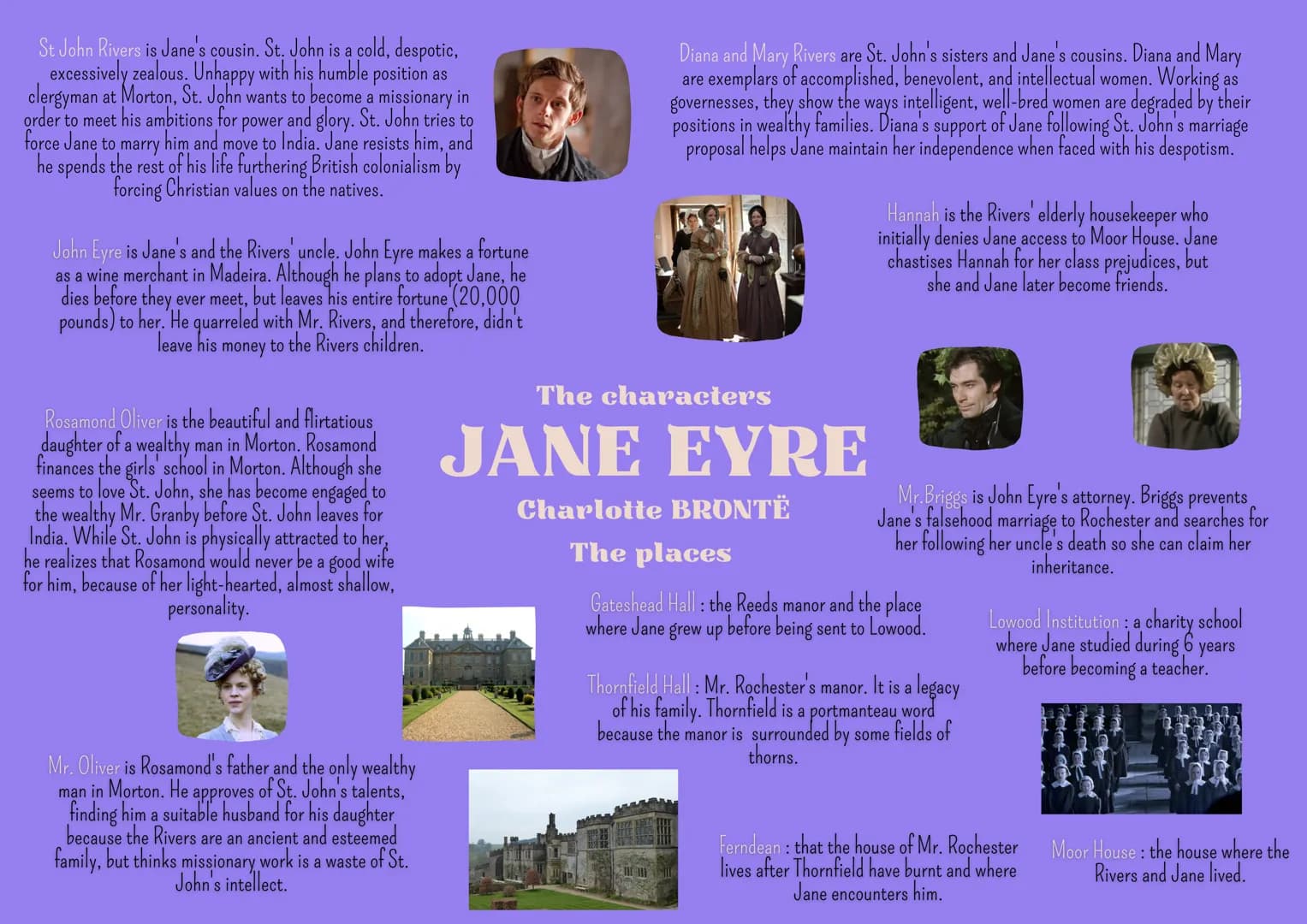 
<p>Jane Eyre is an orphan and a governess who harbors hatred towards her aunt and cousins, the Reeds. However, she forms a strong appreciat