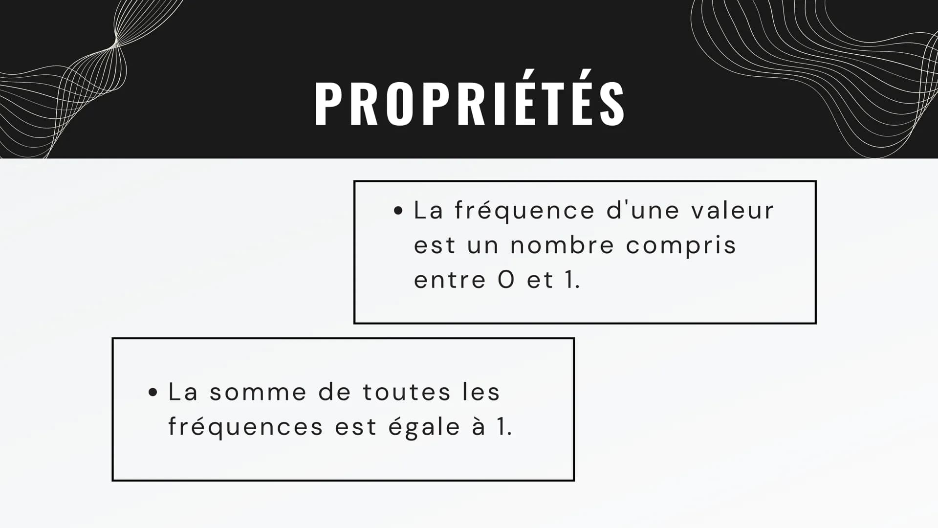 LES
STATISTIQUES SOMMAIRE
01 VOCABULAIRE
02
DÉFINITIONS
03 PROPRIÉTÉS
04 TABLEAU
05 MOYENNE VOCABULAIRE
Lors d'une étude statistique, on étu