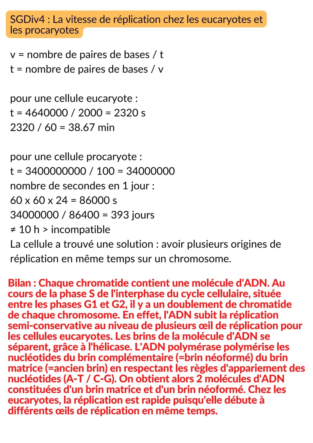 CELLULE ET GENETIQUE
Intro : chez l'Homme, le noyau de toutes les cellules eucaryotes
somatiques contient la même information génétique (46 