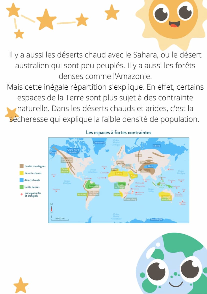 -
L'INÉGALE RÉPARTITION DE LA
POPULATION SUR TERRE
La Terre compte bientôt 8 milliard d'habitants mais celle-ci
est inégalement répartit sur