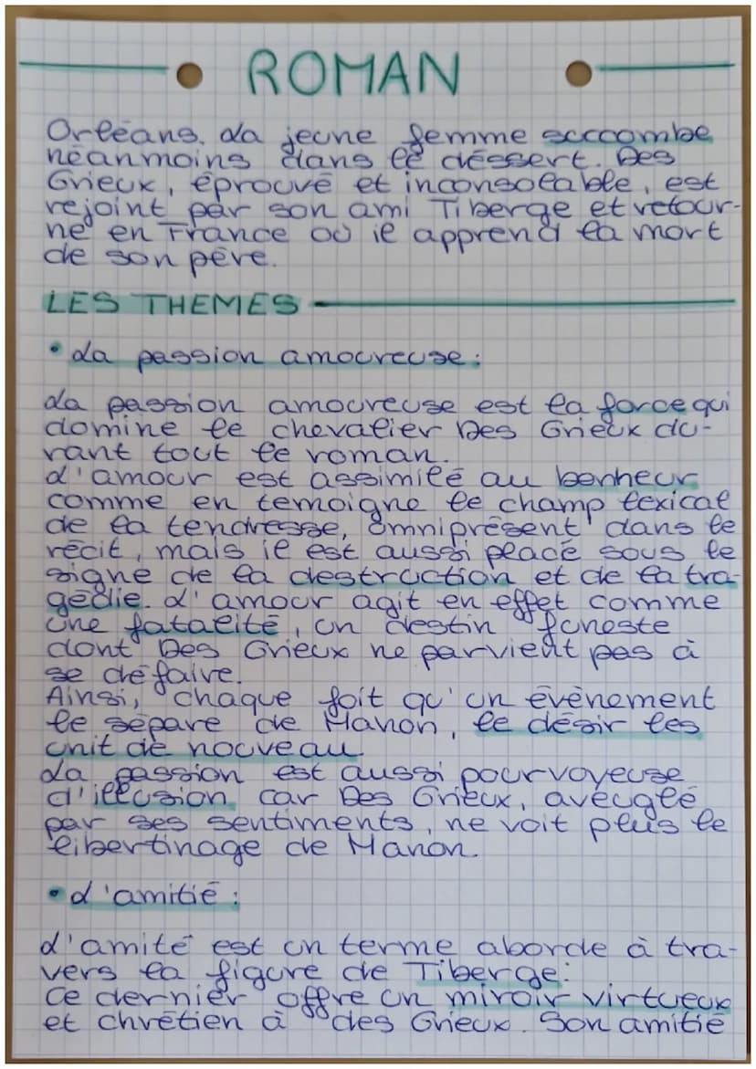 ROMAN •
MANON LESCAUT
Titre: Manon Lescaut
Auteur: Abbe Prevost
Date: 1731
Houvement litteraire: Lumières
Genre: roman
Parcours: personnage 