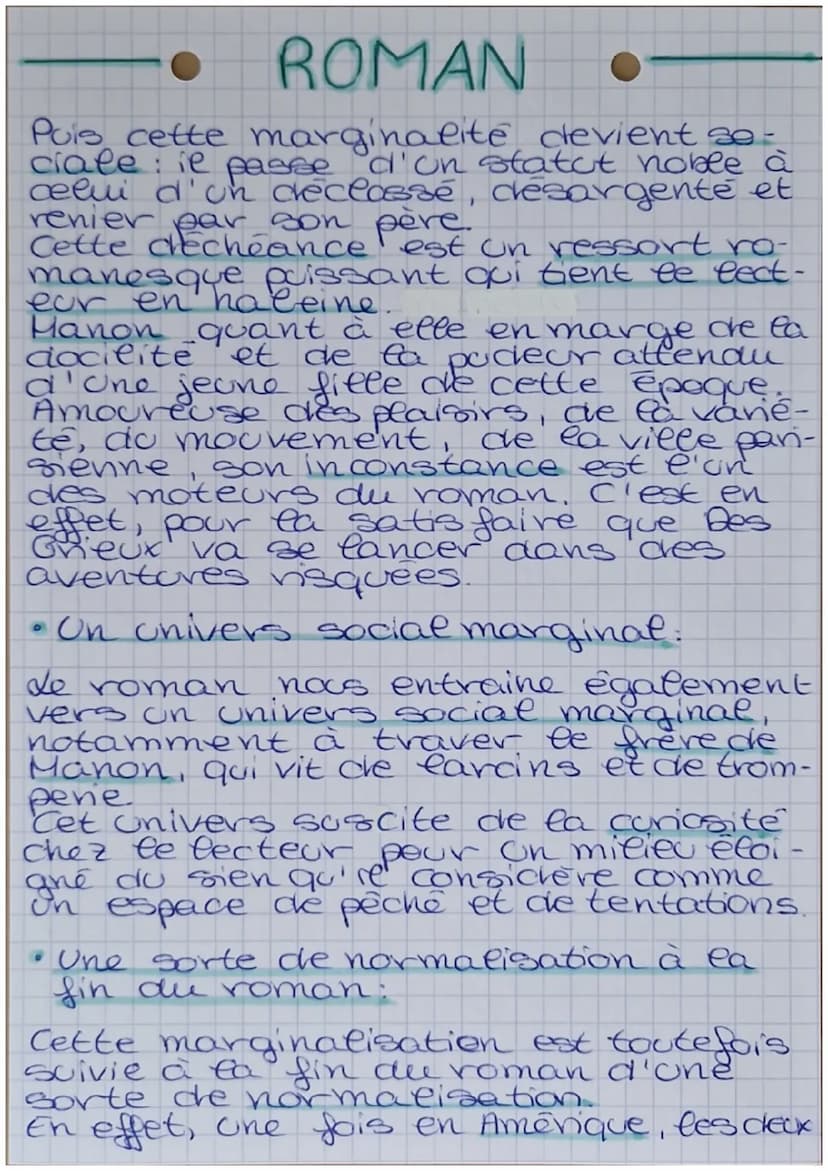 ROMAN •
MANON LESCAUT
Titre: Manon Lescaut
Auteur: Abbe Prevost
Date: 1731
Houvement litteraire: Lumières
Genre: roman
Parcours: personnage 