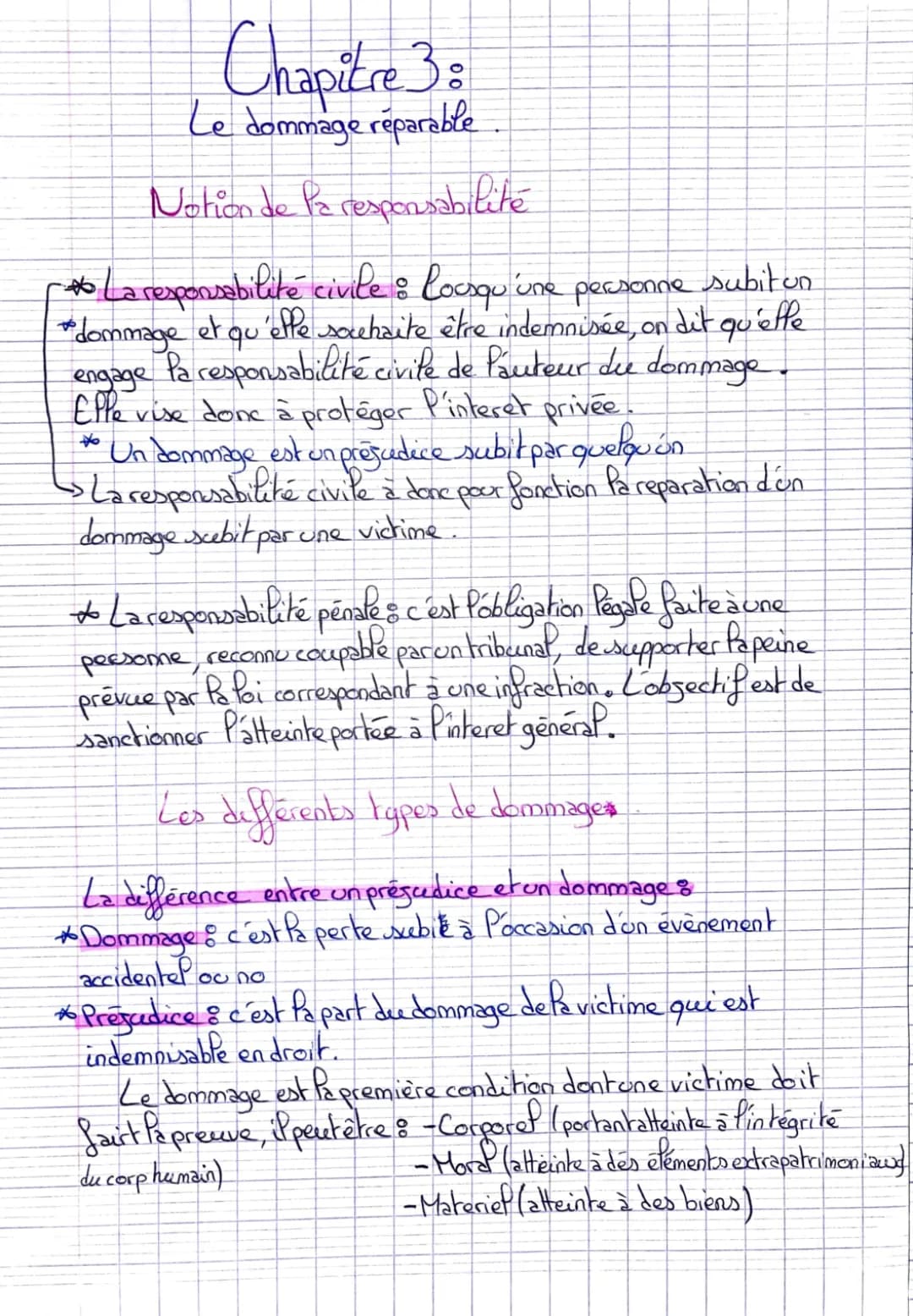 Le Dommage Réparable PDF - Droit Civil Simple