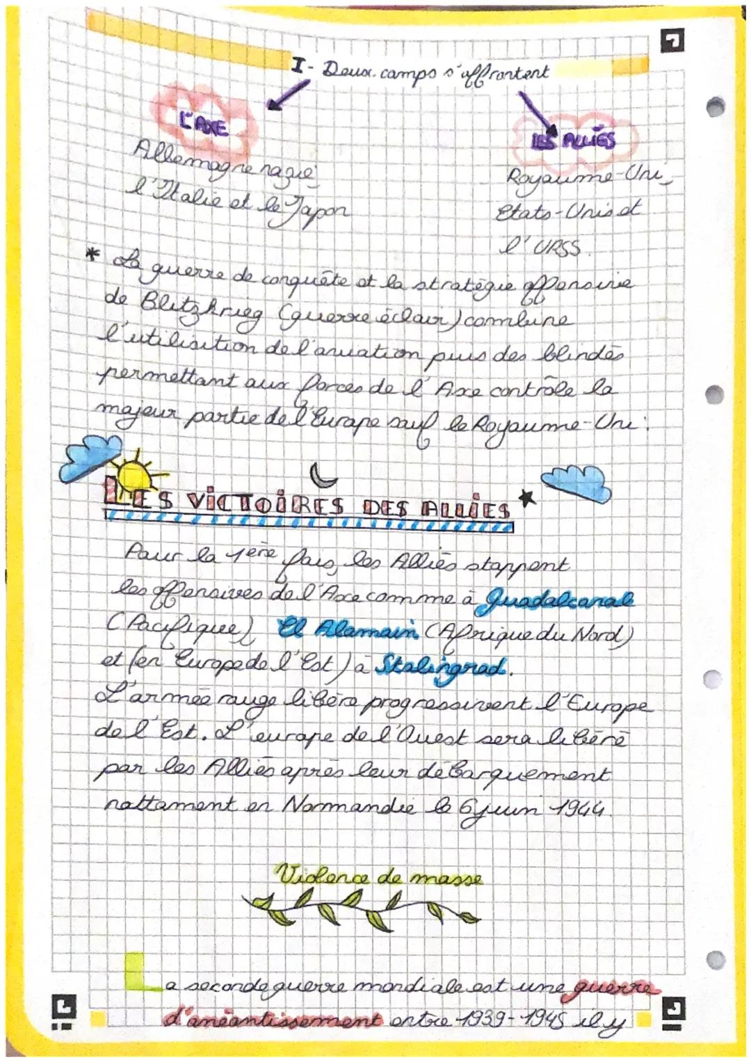2eme
guerre mondiale.
1940
1944
Taurnant
1342
"de la querce
LES VICTOIRES DE L'AE
•Janvier 1942
Conference de
Wannoee
7 décembre 1941
Attaqu