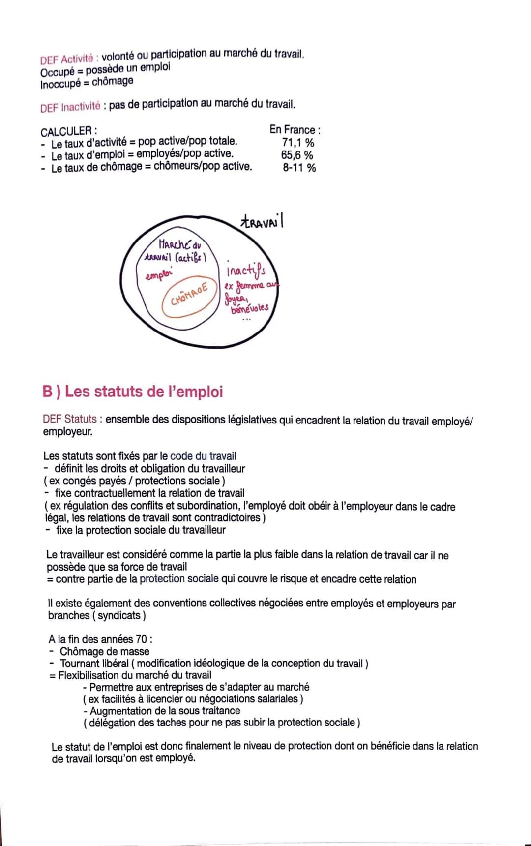 Sociologie
Chapitre 2 : Quelles sont les mutations du travail
et de l'emploi ?
Introduction
Le travail est au centre des rapports sociaux et