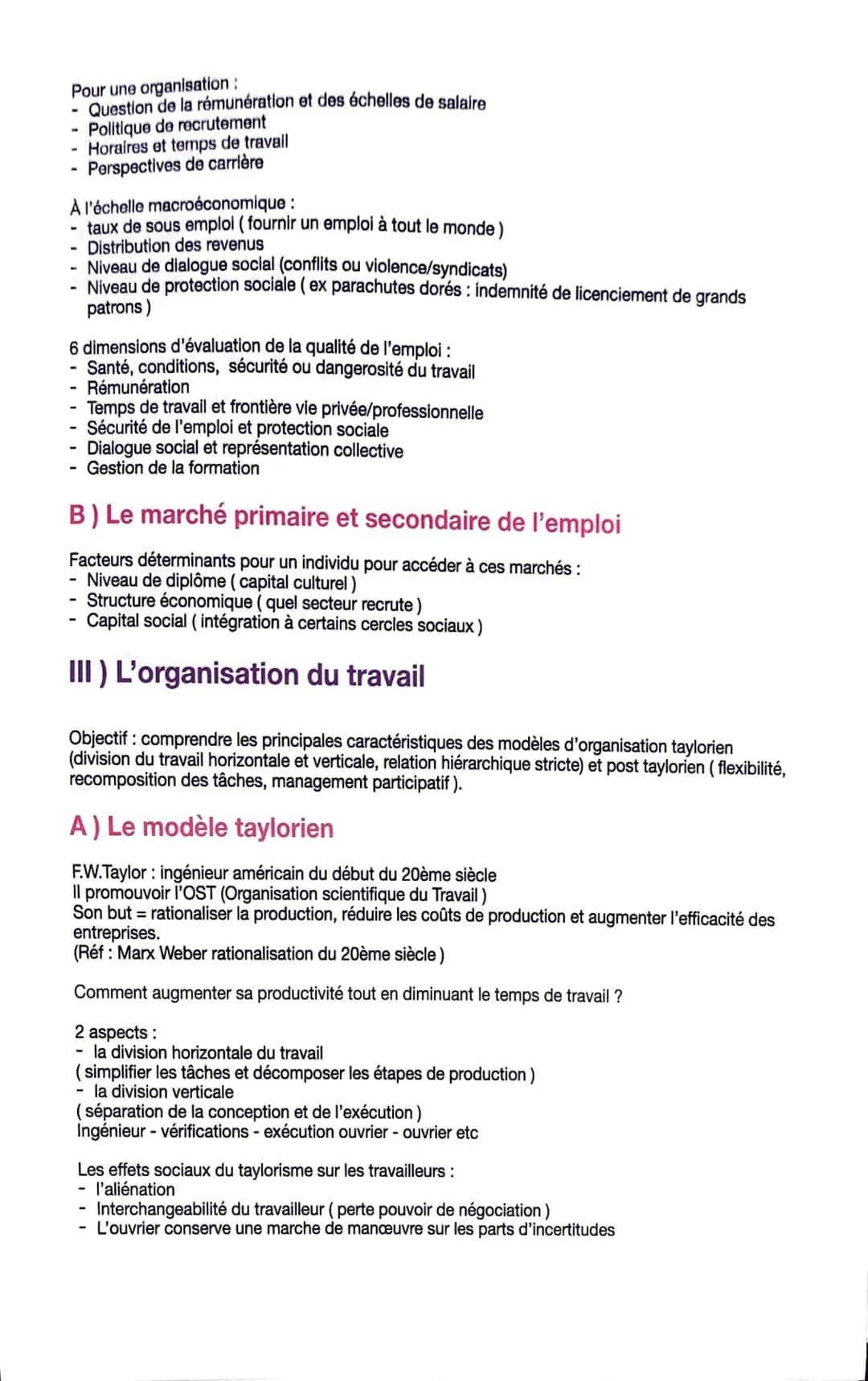 Sociologie
Chapitre 2 : Quelles sont les mutations du travail
et de l'emploi ?
Introduction
Le travail est au centre des rapports sociaux et