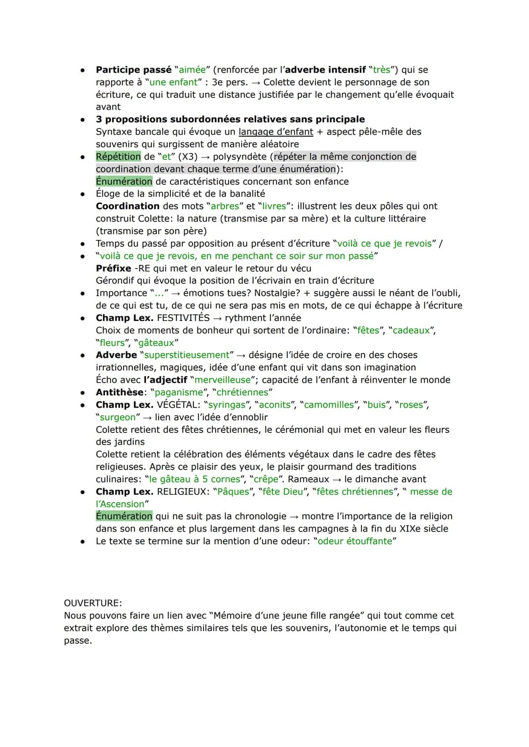 ●
●
●
Réflexion sur le temps → Champ Lex. TEMPS: "année" "an" (L.1), "janvier"
(L.2), "autrefois" (L.3)
suggère le passage du temps (ellipse