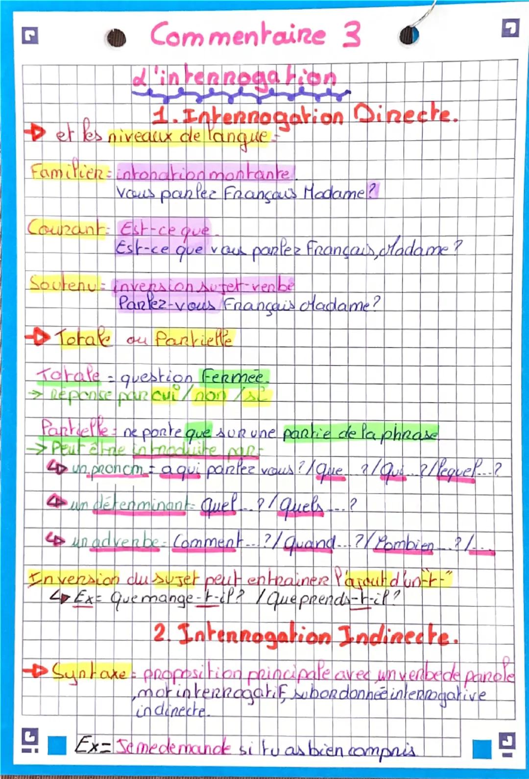 Commentaire 1
des Points de Vue
Statut dunarateur et point de vue
Statut
Interne
(interieur)
je
(personnage)
point de vue interne
vue à trav