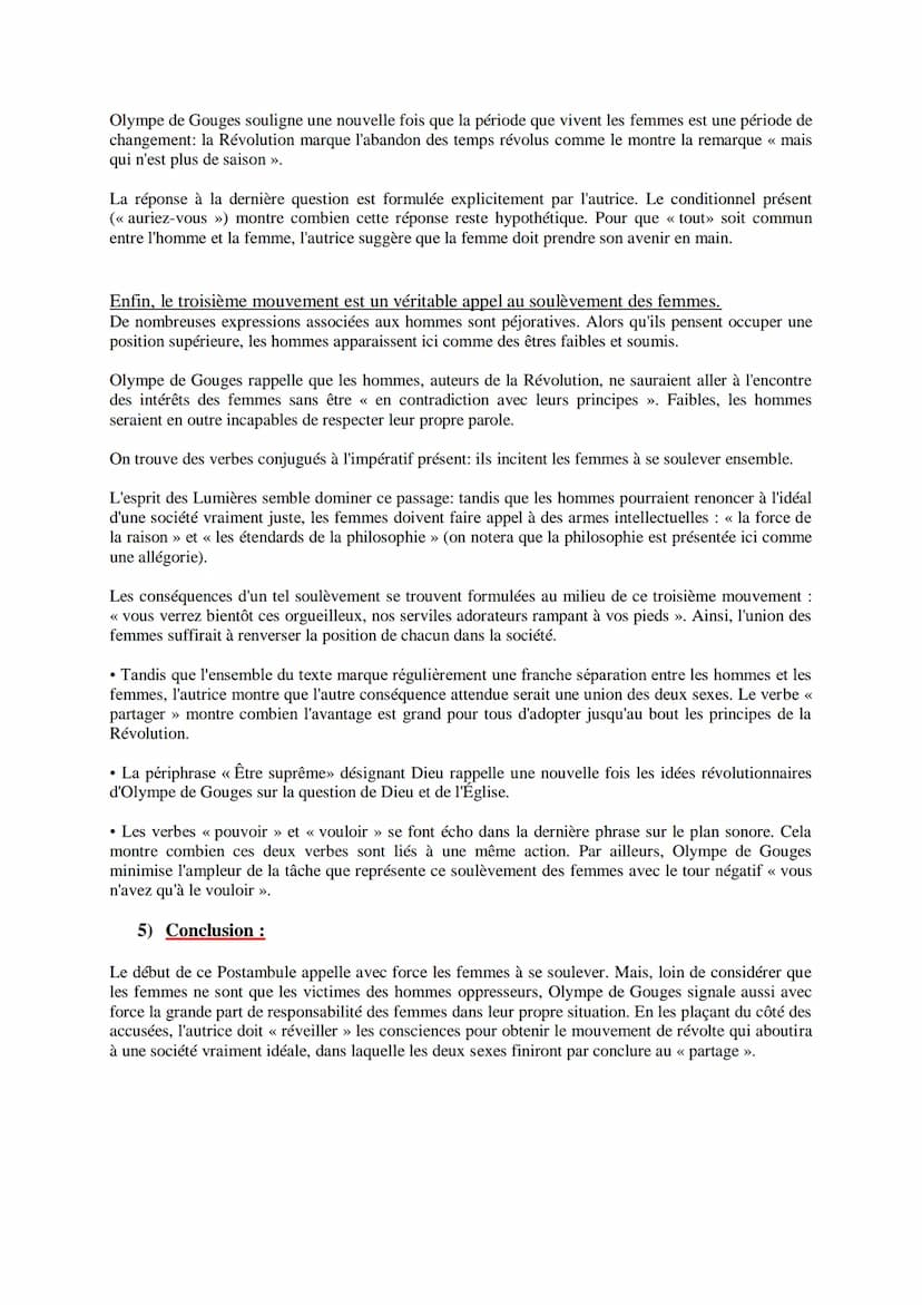 DDFC POSTAMBULE
1) Intro:
Je vais ajd vous présenter le Postambule de la Déclaration des droits de la femme et de la citoyenne
paru en 1791,