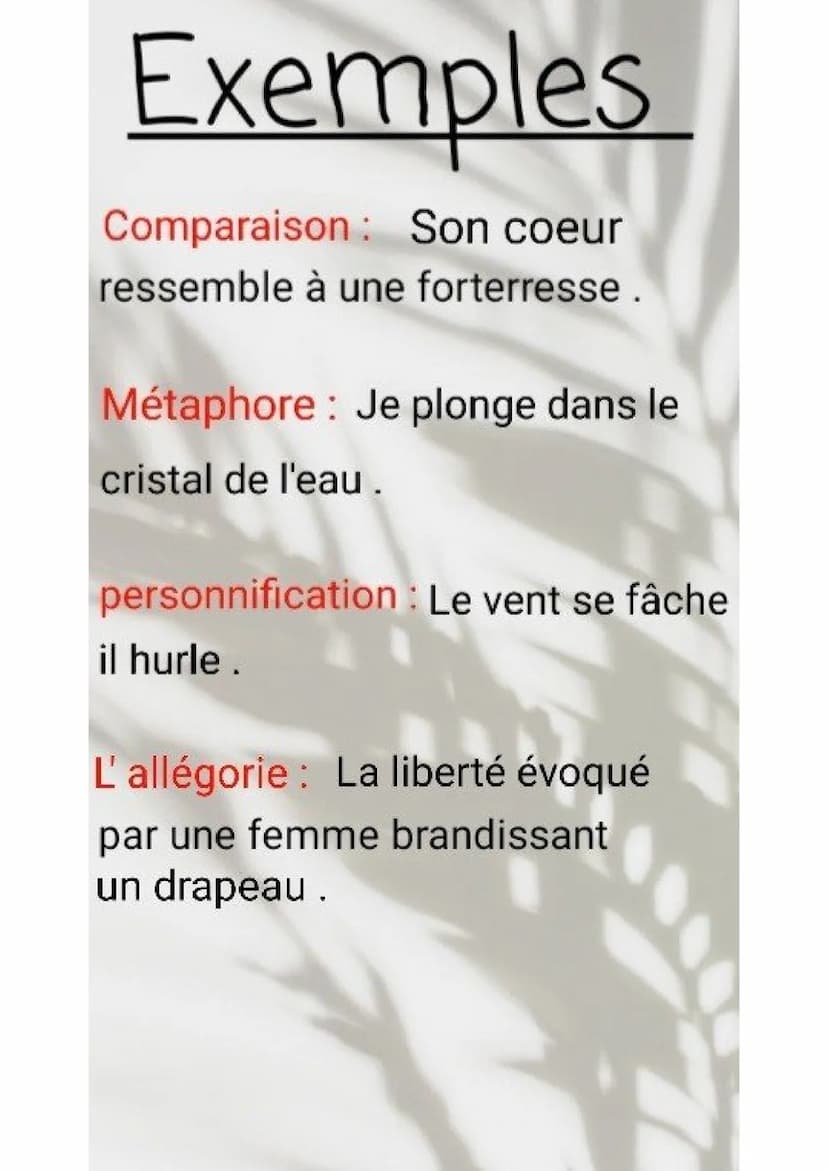 Français
Les figures de
styles
3 ème
Study - Good
vibes Les figures de styles
La comparaison : Elle établit une
ressblance entre le " compar