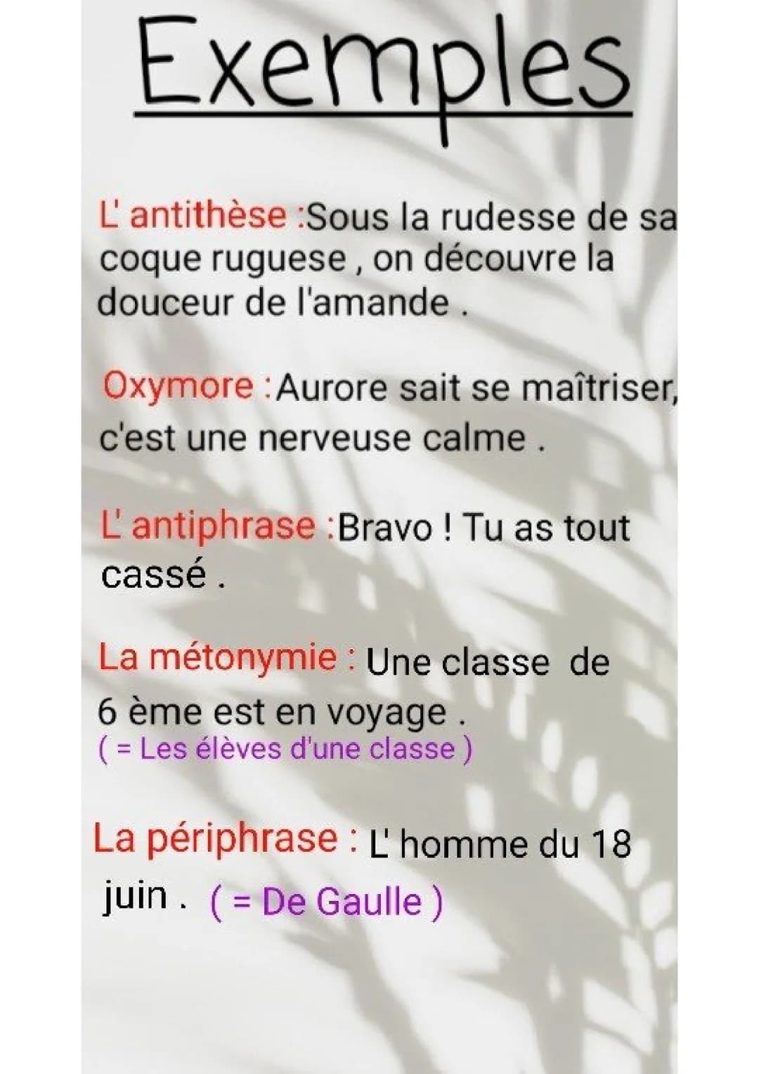 Français
Les figures de
styles
3 ème
Study - Good
vibes Les figures de styles
La comparaison : Elle établit une
ressblance entre le " compar