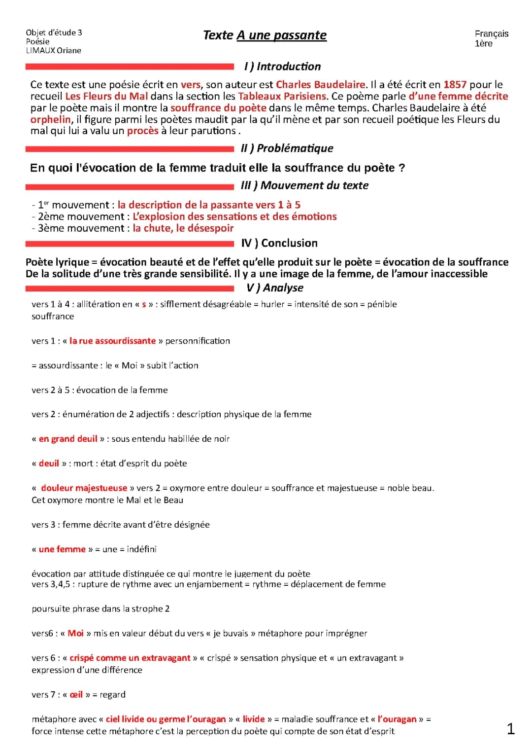 Analyse et Explication de 'À une passante' de Baudelaire