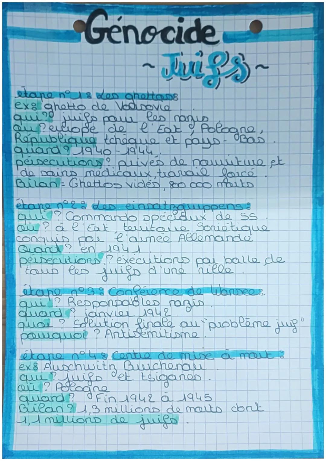 # Genocide

-Juifs-

etape n° 18 Les ghottass
ex: ghetto de Vodasovie
qua ghetto
20 juifs par les nazis
qu? eliope de e Eat, Pologne,
Républ