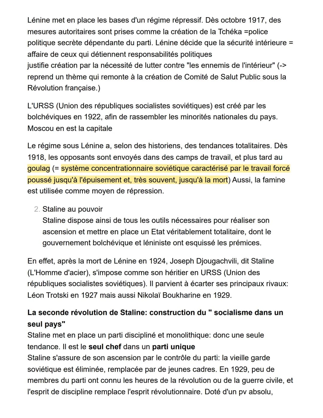 2-LES REGIMES TOTALITAIRES
INTRO:
La forme politique du totalitarisme initie une critique inédite des régimes
démocratiques.
La Russie bolch