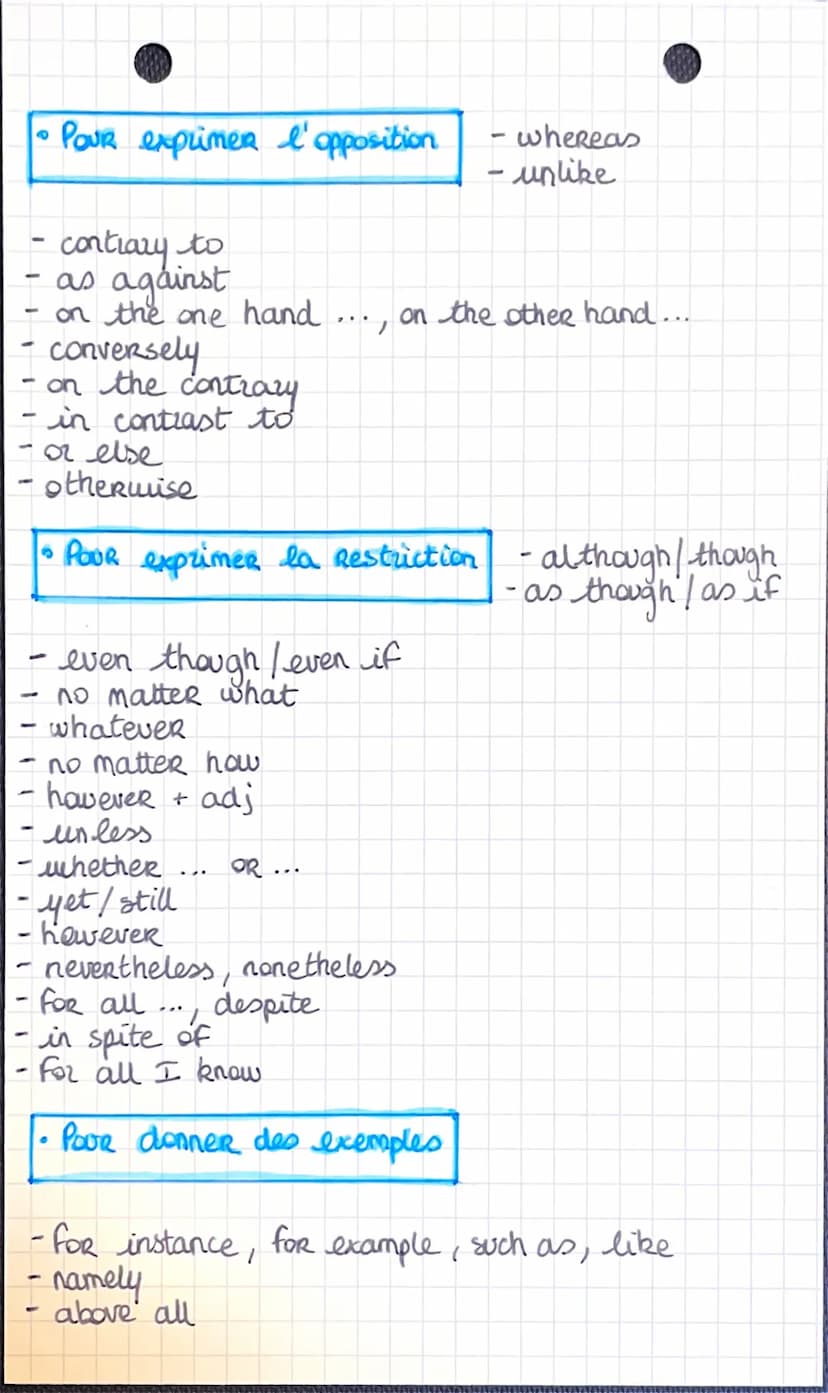 112
O
-
LINK WORDS
Pour commencer
- to start with
my
• Pauz developpe un sojet
-
actually
anyway
- in most cases
- in this Respect
to some e