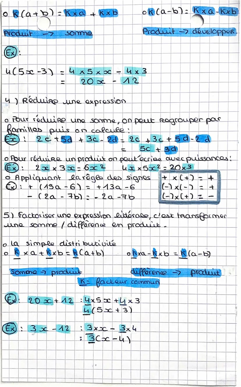 CALCUL LITTERAL
Substituer, développer recluire
• Une expression litterale est line expression
mathématiques, contenant une ou plusieurs
let