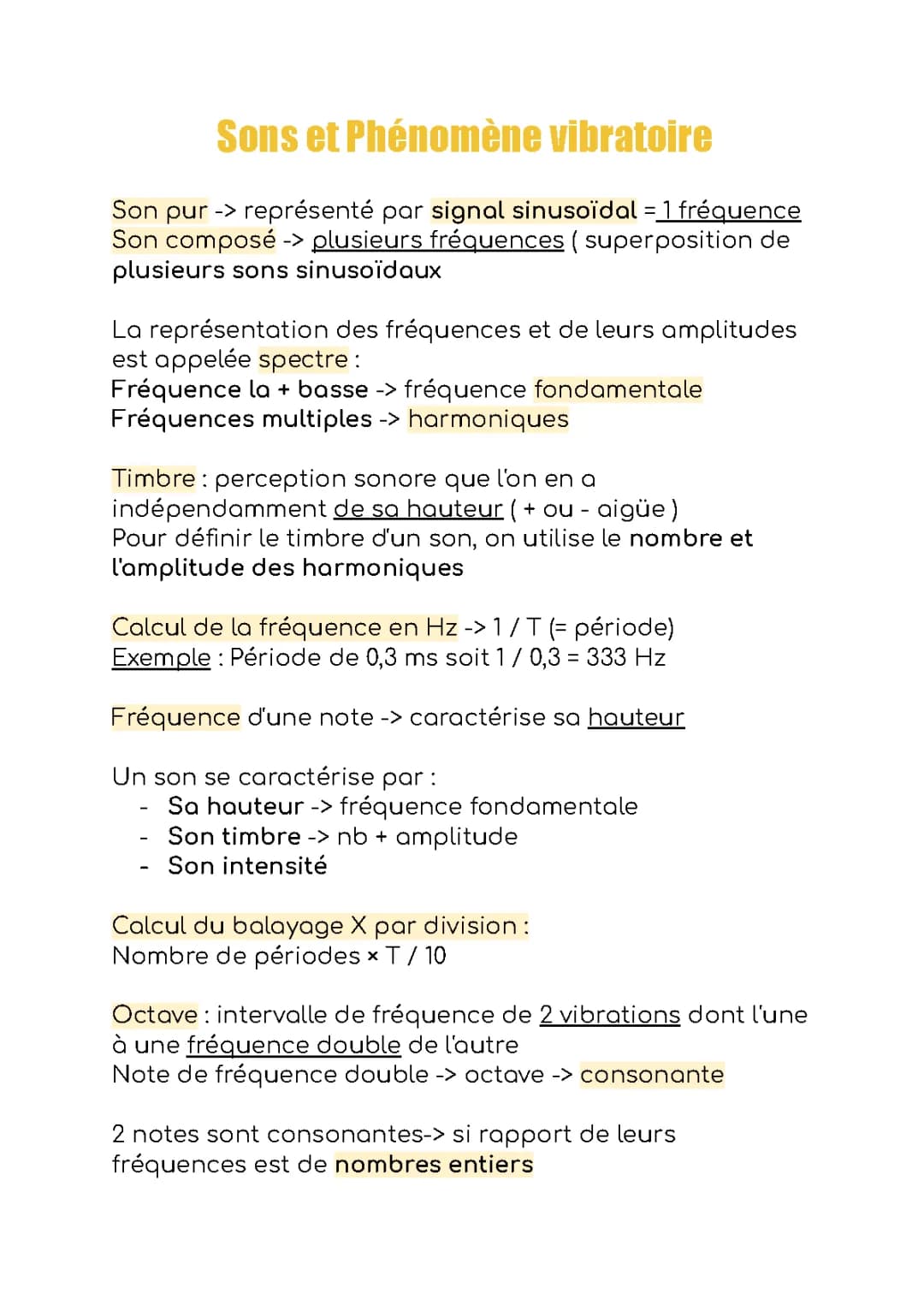 Son et Phénomène vibratoire