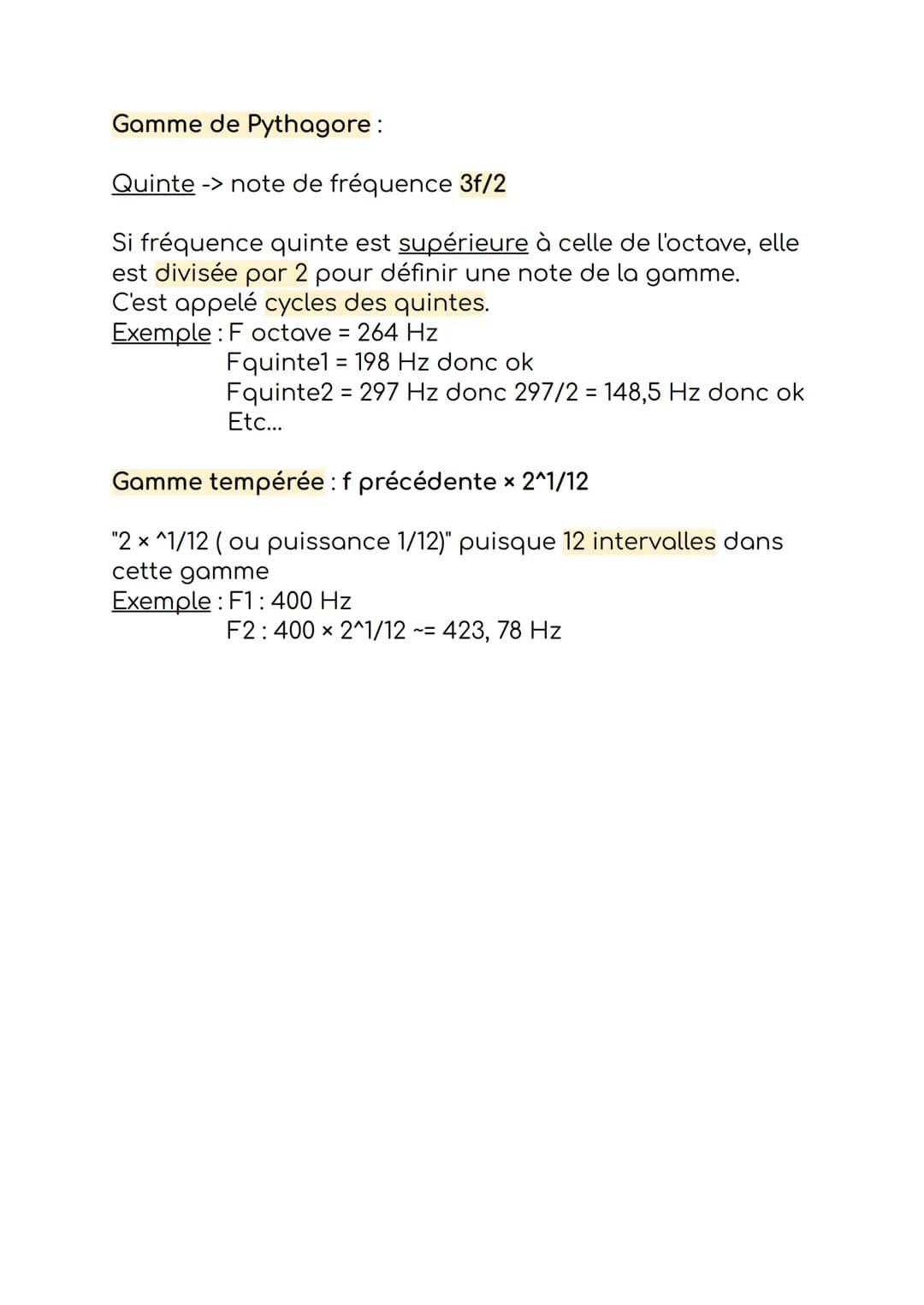 Sons et Phénomène vibratoire
Son pur -> représenté par signal sinusoïdal = 1 fréquence
Son composé -> plusieurs fréquences (superposition de