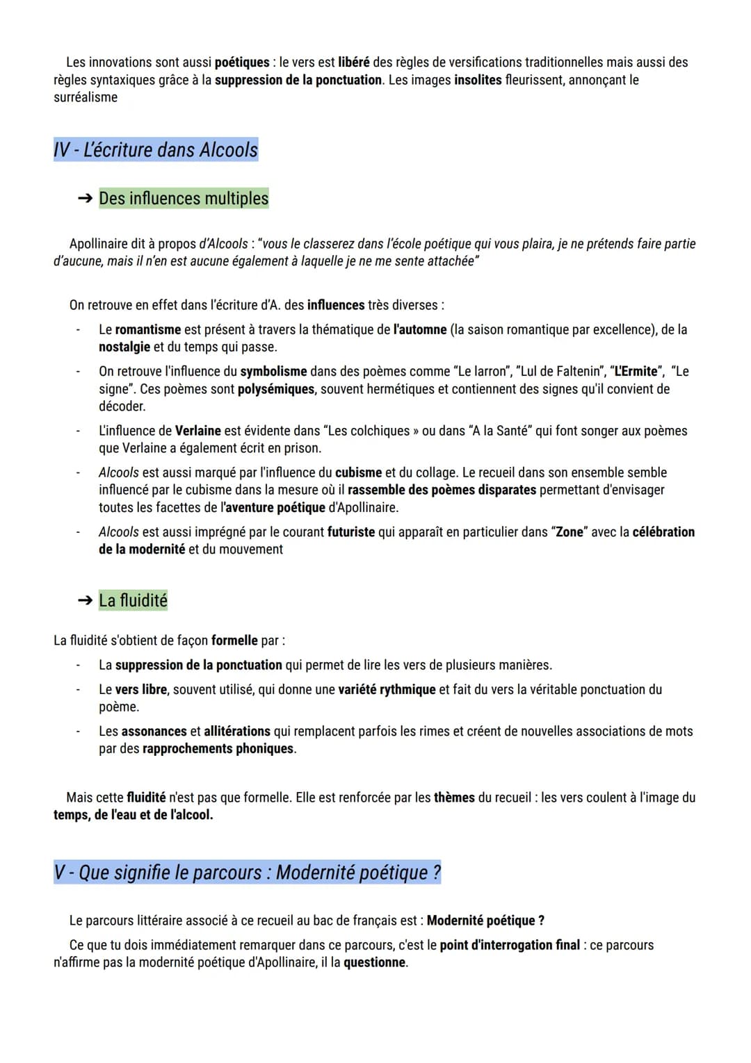 Cours sur Alcools (commentaire composé)
Alcools, publié en 1913, est le recueil majeur de Guillaume Apollinaire mais aussi un des recueils l