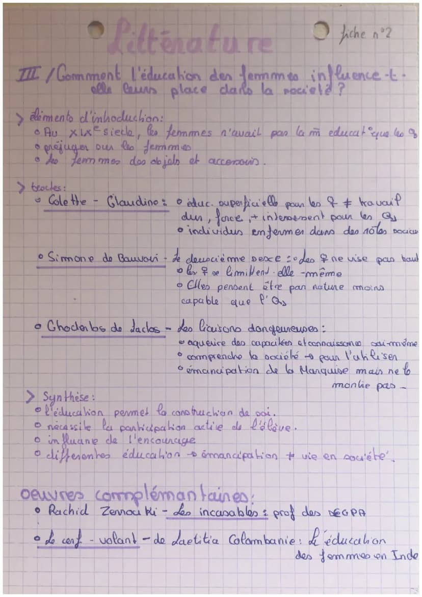 Odittérature fiche as
nº 1
therme: La recherche de poi
partie 1: Education, transmition, emancipation
problématique: En quoi l'éducation per
