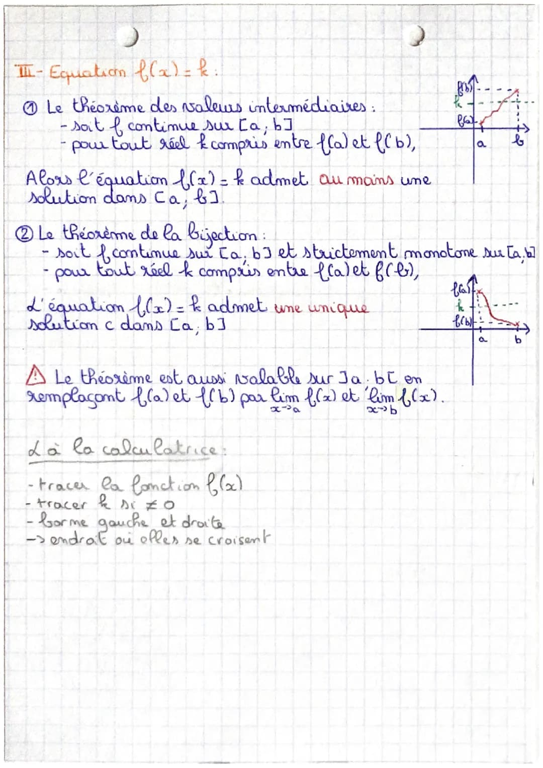 Continuité et the crème de
la bijection
I-Continuite:
Def: une fonction continue sur I est une fonction que l'on
peut tracer sans lever le s