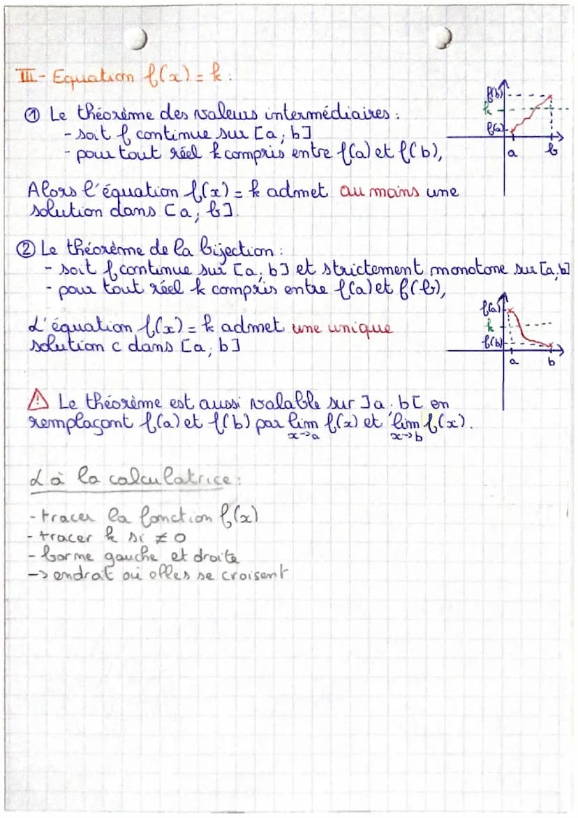 Continuité et the crème de
la bijection
I-Continuite:
Def: une fonction continue sur I est une fonction que l'on
peut tracer sans lever le s