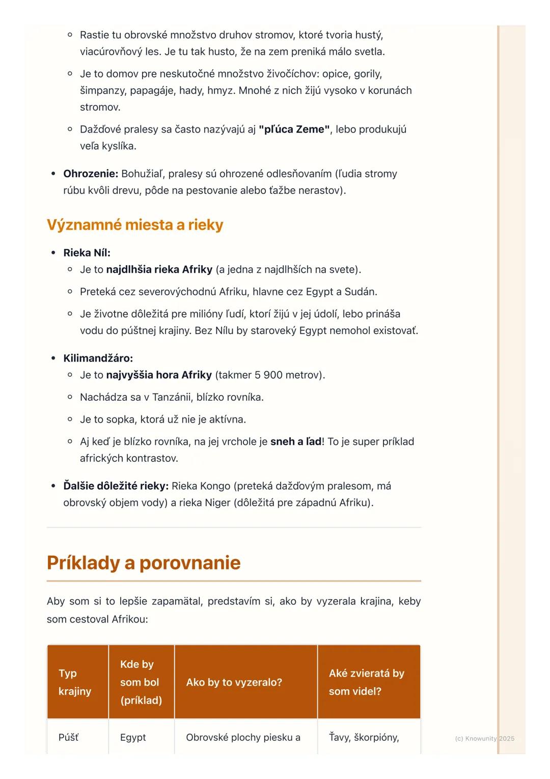 # Povrch Afriky – púšte, savany,
dažďové pralesy

Úvod/Prehľad

Afrika je obrovský kontinent a má veľmi rôznorodú prírodu. Dnes sa pozrieme
