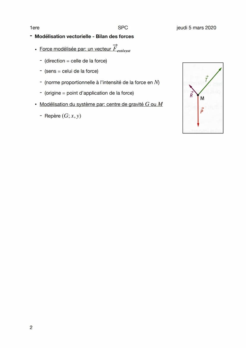 1ere
Forces
1
Action causant le mouvement
Principe d'inertie (lois de Newton)
Principe d'inertie (1ere loi de Newton)
-A=0 vitesse est nulle