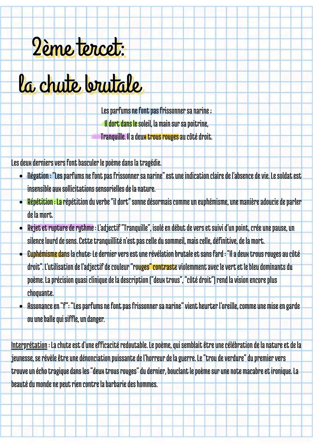 # Le dormeur du val

# Arthur Rimbaud

Ce sonnet, composé en 1870 alors que Rimbaud n'a que 16 ans, frappe par son contraste saisissant entr
