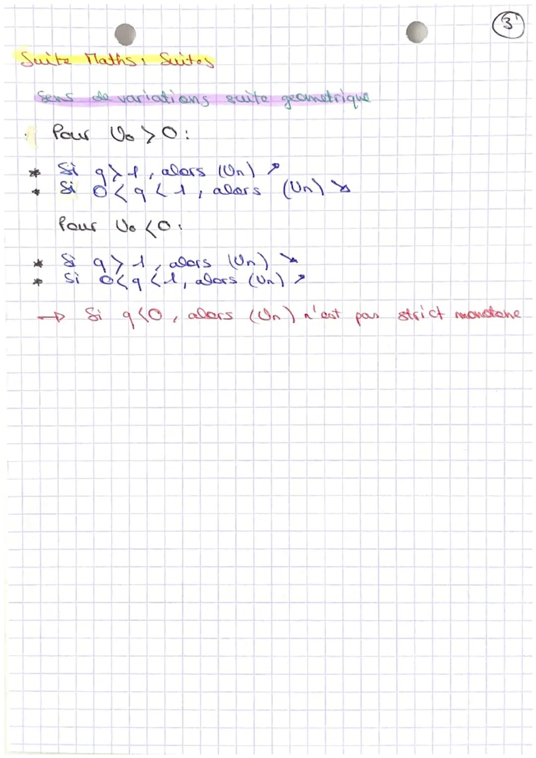 # Maths: Suites.

Definition:

the scelte numerique (Ch) est une liste ordonnée
de nor réels telle qu'à tout entior n, an associe
un Nor ree
