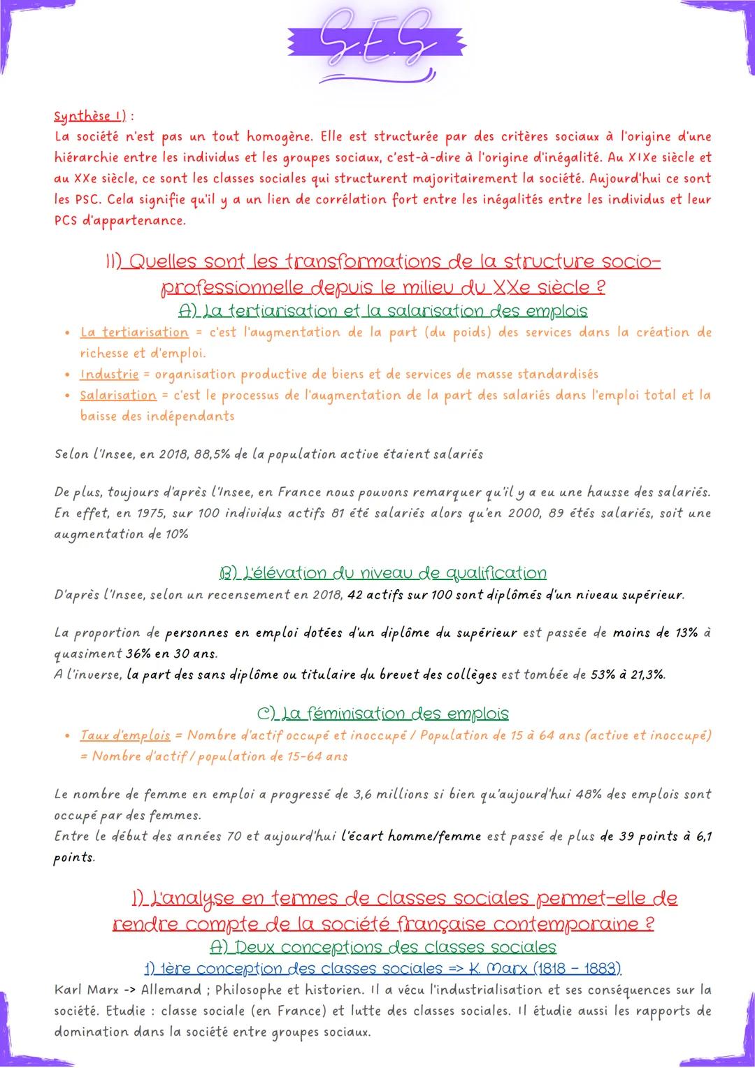 57.5
Chapitre 2 :
Comment est structurée la société française
actuelle?
La révolution française met fin à une société d'ancien régime qui hi