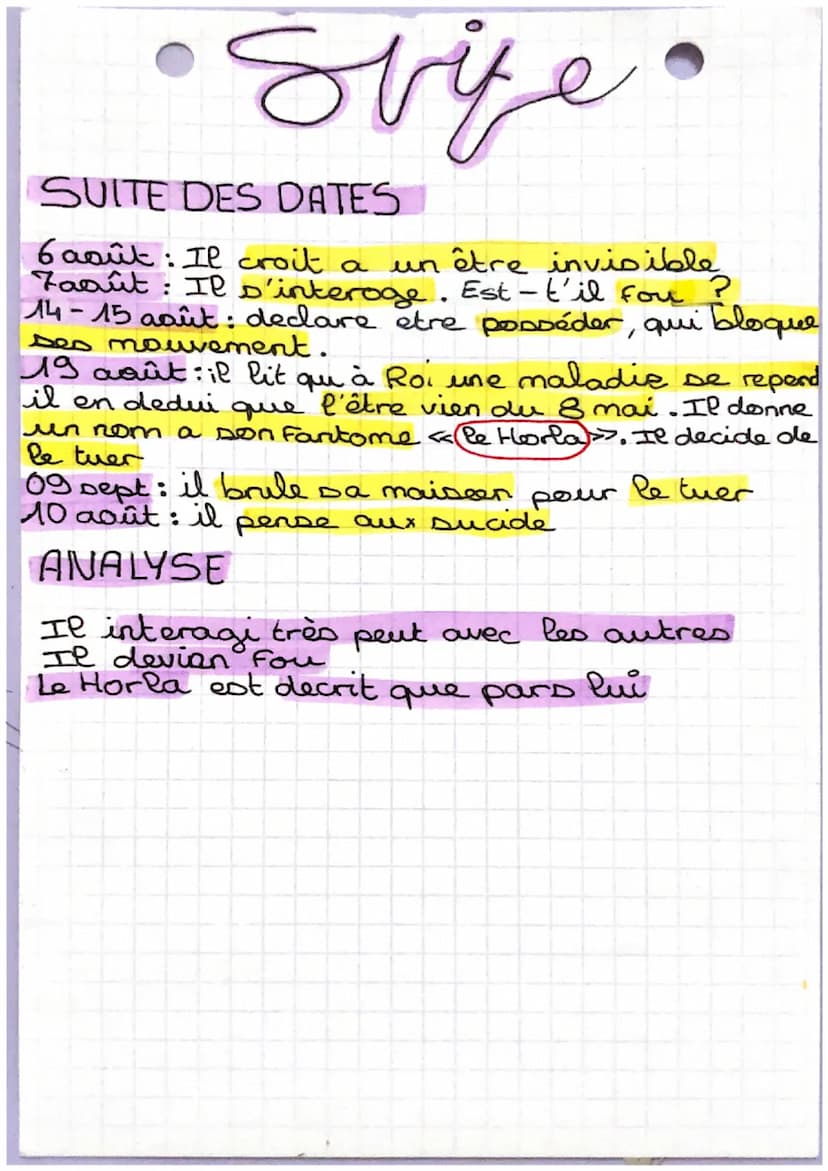 01/02/23
•Le Holla
IDENTITE DE L'OEUVRE
Titre: Le Horla
Auteur: Guy de Maupassant
Date: 1887
Registre: Fantastique
Genre: Roman-rouvelle
RES