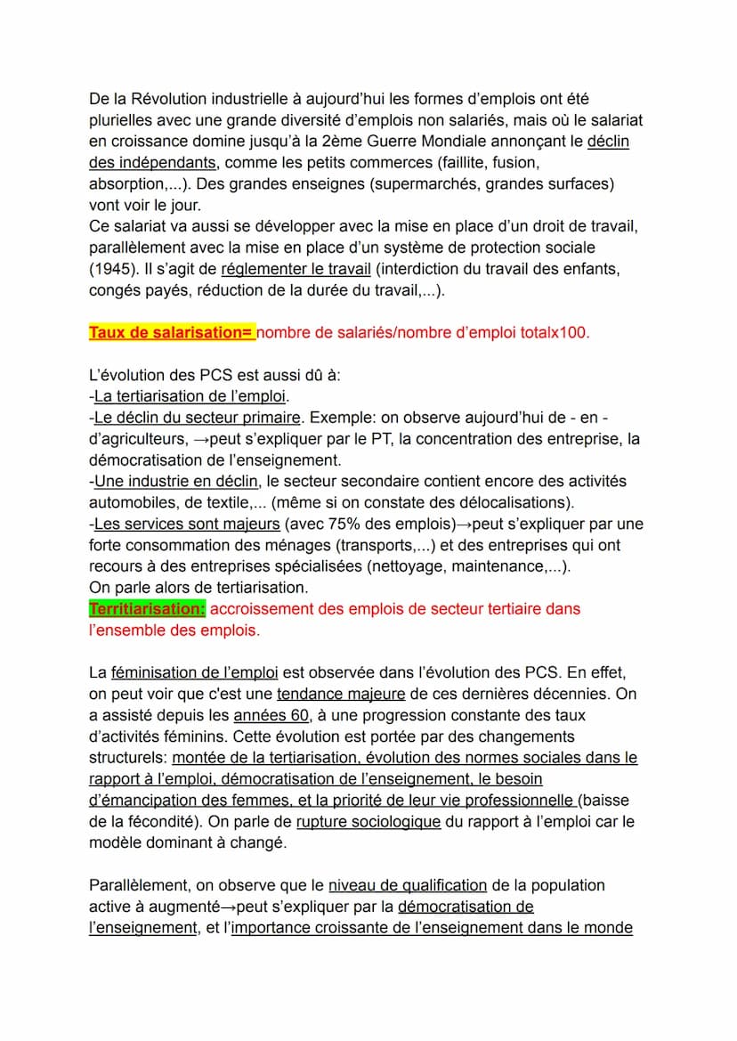 Fiche de révision
-Chapitre 3-
Comment est structurée la société française actuelle ?
I-Comment déterminer la position d'un individu dans l'