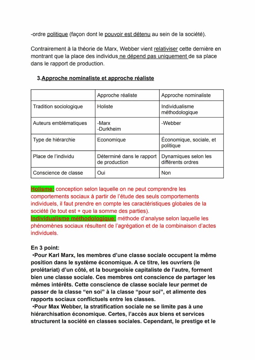 Fiche de révision
-Chapitre 3-
Comment est structurée la société française actuelle ?
I-Comment déterminer la position d'un individu dans l'